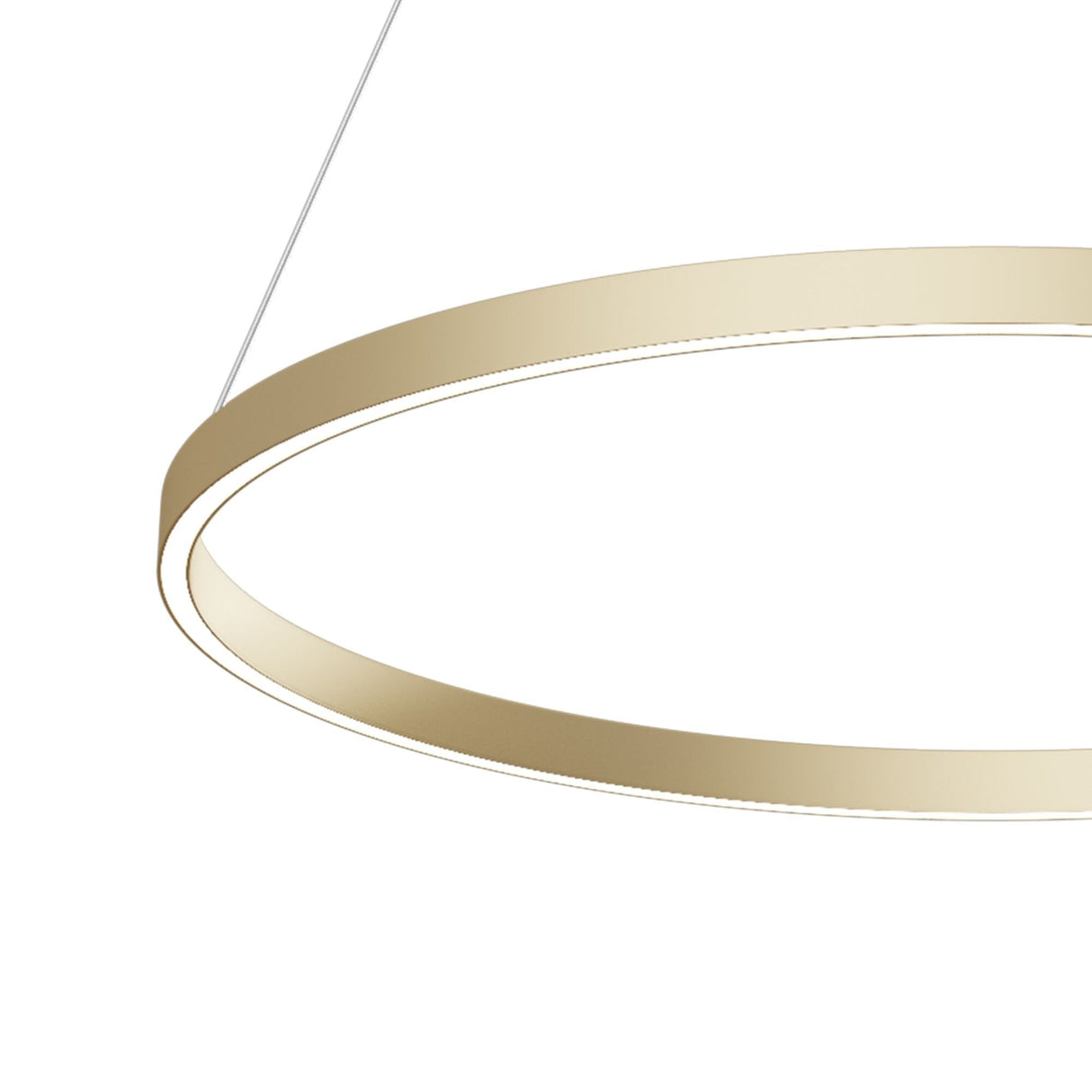 Elegant Brass Rim LED Pendant Light