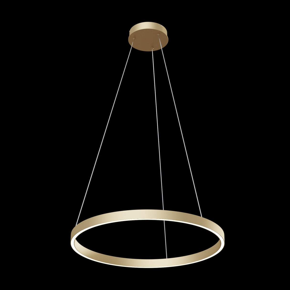 Brass Elegance Rim Pendant Light Fixture