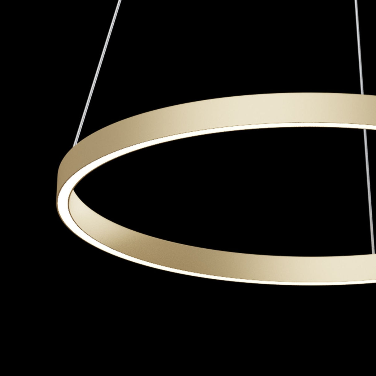 Brass Elegance Rim Pendant Light Fixture