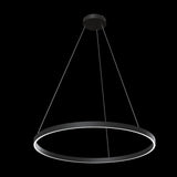 Sleek Black Rim LED Pendant Light