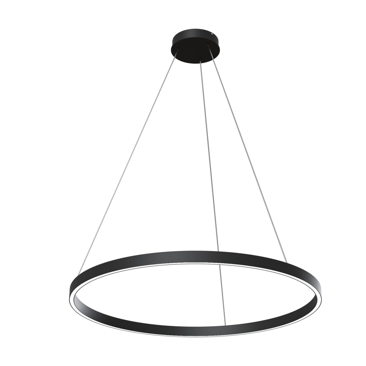Sleek Black Rim LED Pendant Light