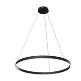 Sleek Black Rim LED Pendant Light