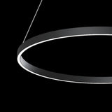 Sleek Black Rim LED Pendant Light