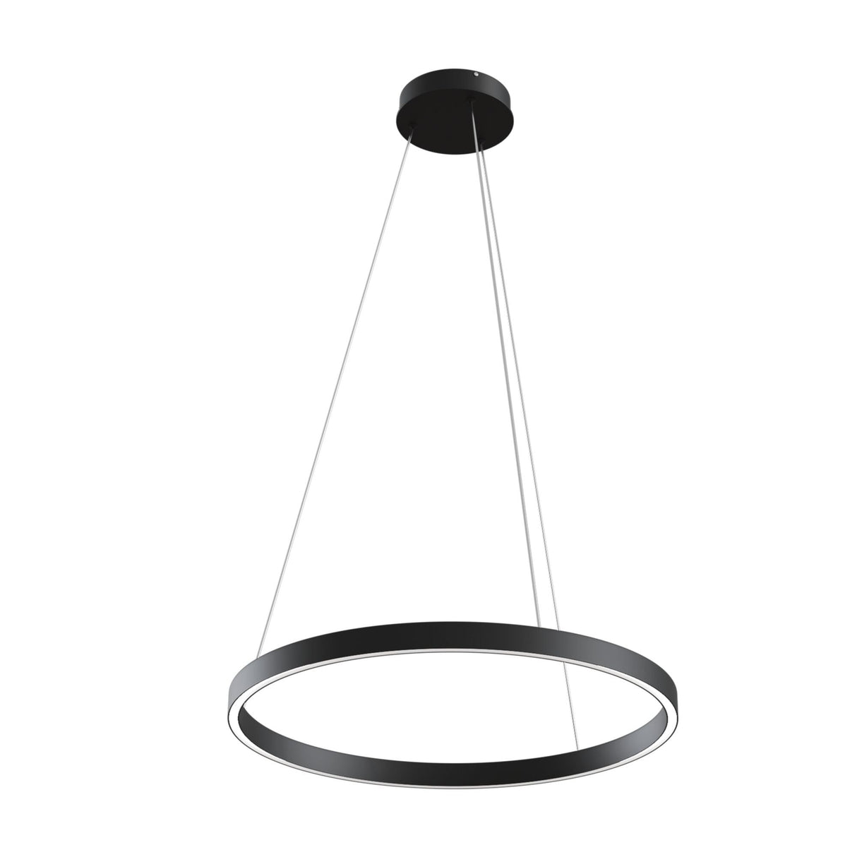 Sleek Black Rim LED Pendant Lamp