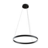 Sleek Black Rim LED Pendant Lamp