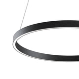 Sleek Black Rim LED Pendant Lamp