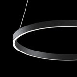 Sleek Black Rim LED Pendant Lamp
