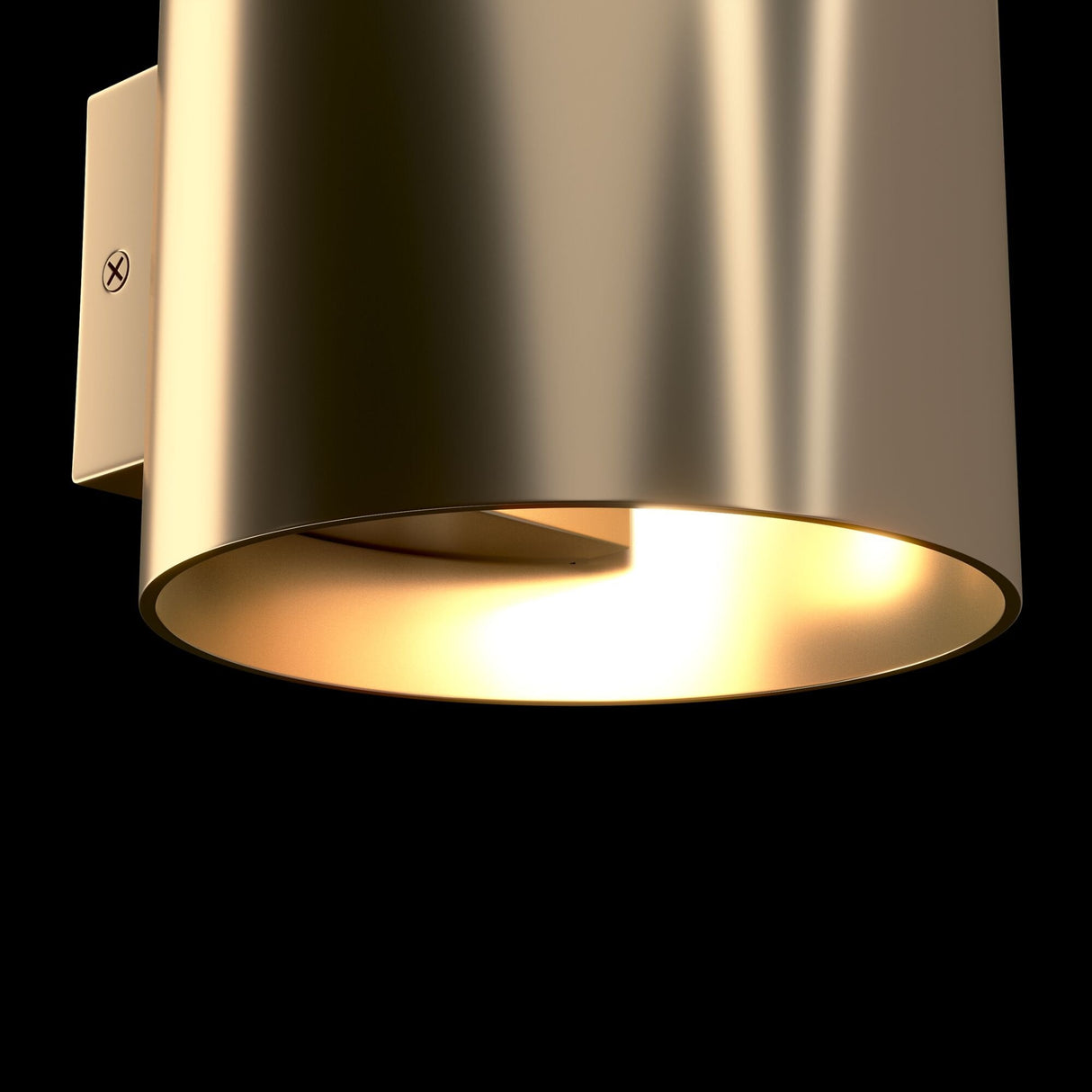 Elegant Matt Gold Rond Wall & Ceiling Lamp