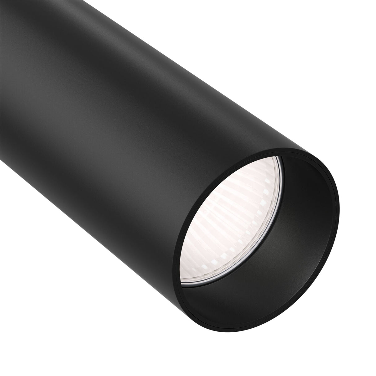 Sleek Black Focus Series LED Track Light - Single Phase System
