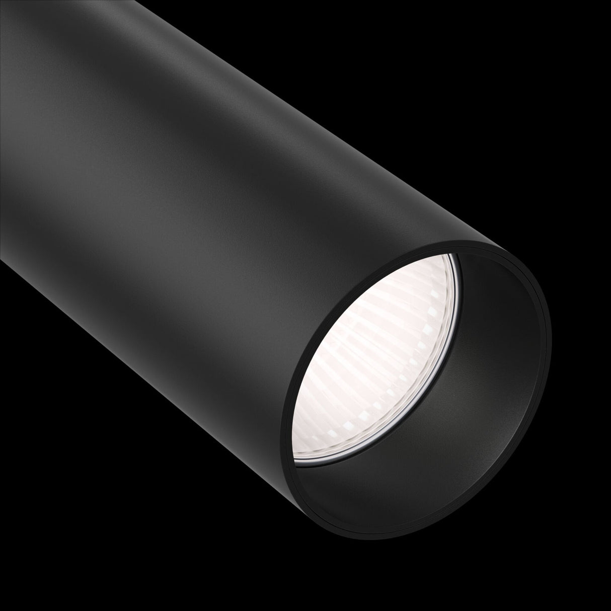 Sleek Black Focus Series LED Track Light - Single Phase System