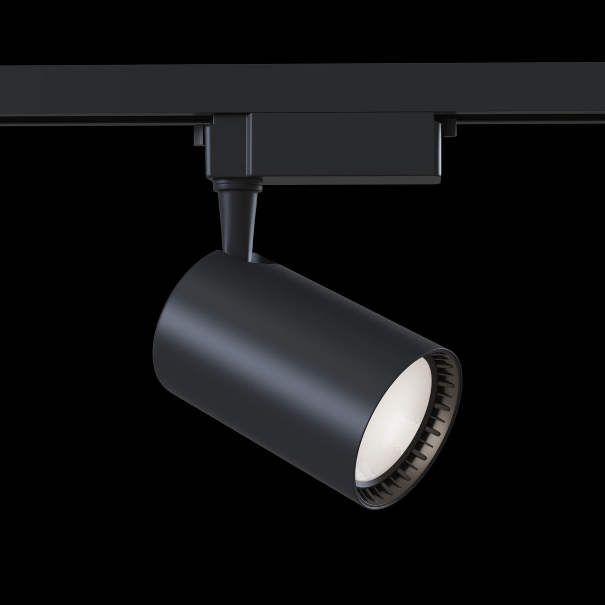 Modern Black LED Track Lighting - Single Phase System