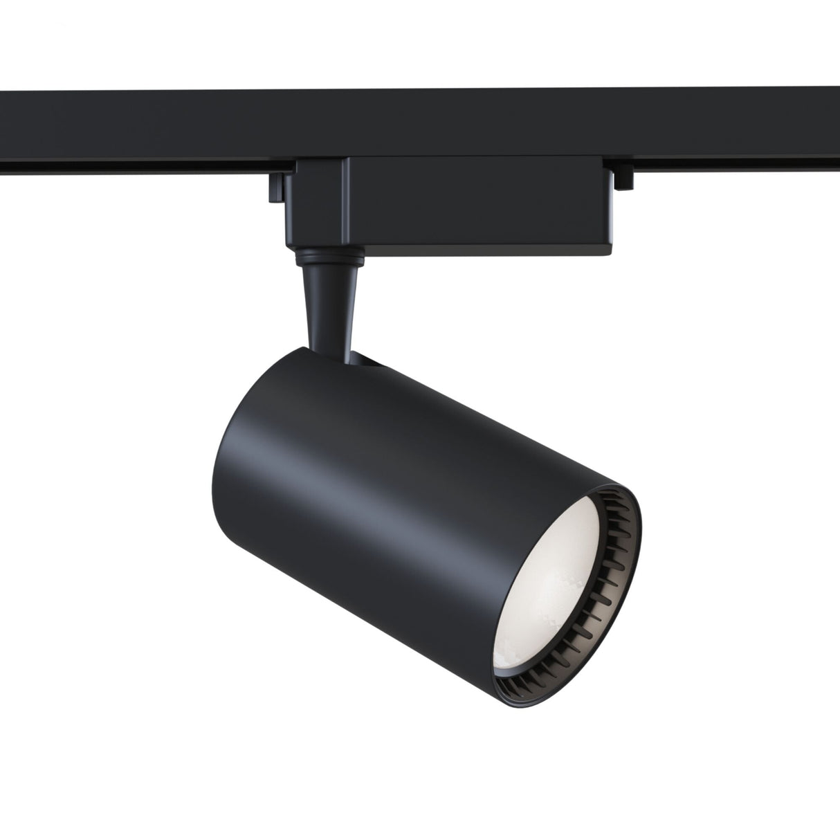 Modern Black LED Track Lighting System - Single Phase Design