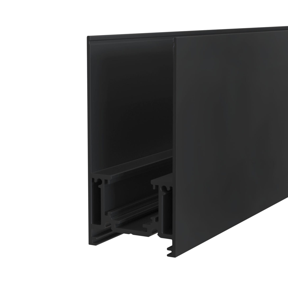 Sleek 1M Black Magnetic Track - 80x38mm Flush Design