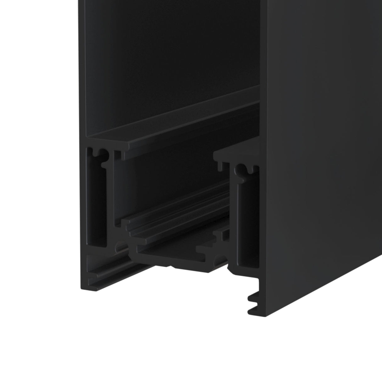 Sleek 1M Black Magnetic Track - 80x38mm Flush Design