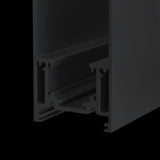 Sleek 1M Black Magnetic Track - 80x38mm Flush Design