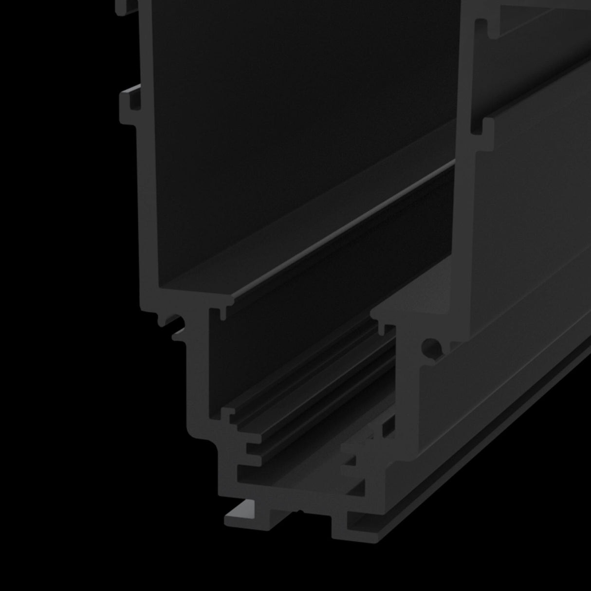 80x85mm In-Floor Magnetic Track Lighting, 2M, Black Finish