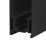 Sleek Black 2M Flush Magnetic Track - Modern Lighting Solution, 80x38mm