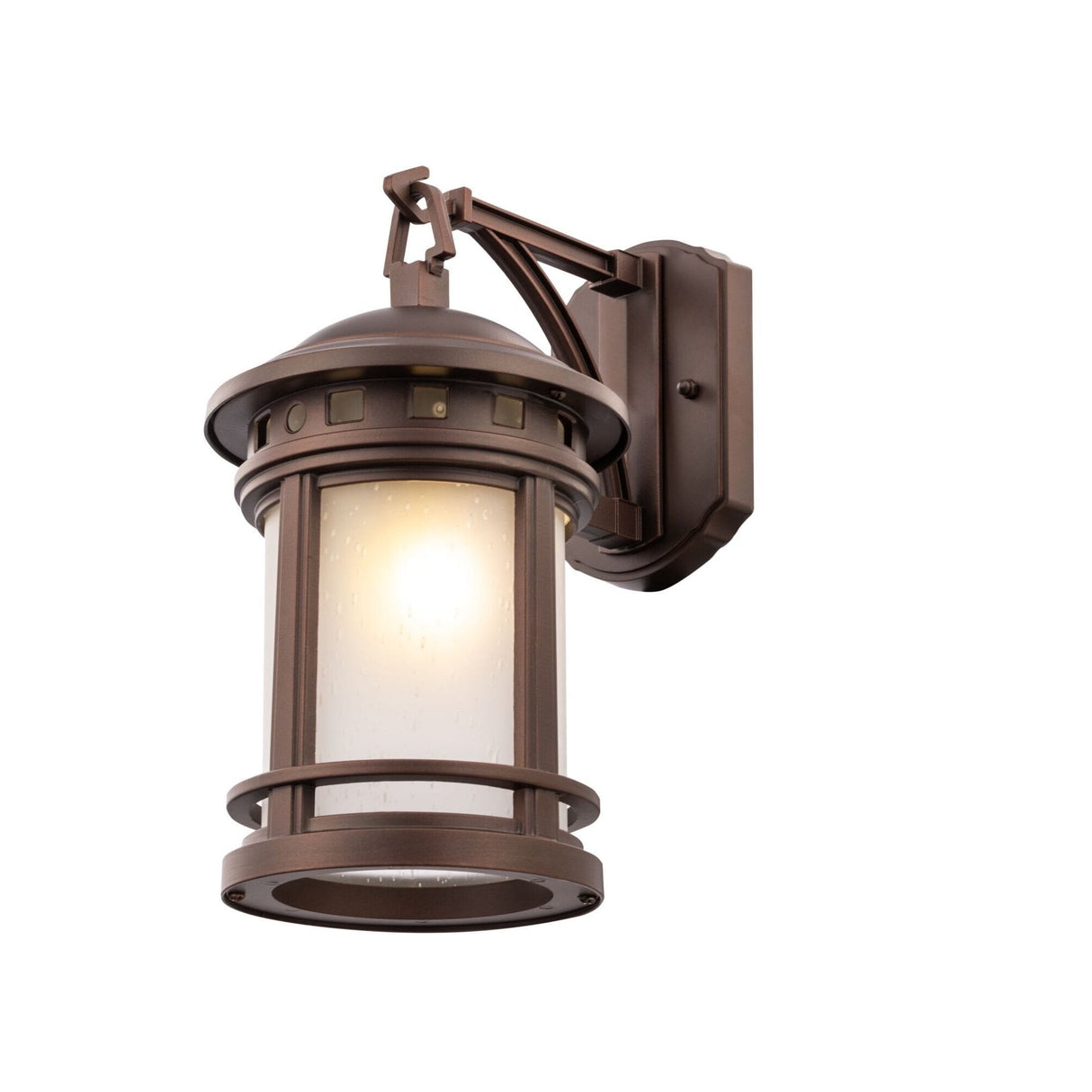 Rustic Salamanca Outdoor Wall Lantern in Warm Brown Finish