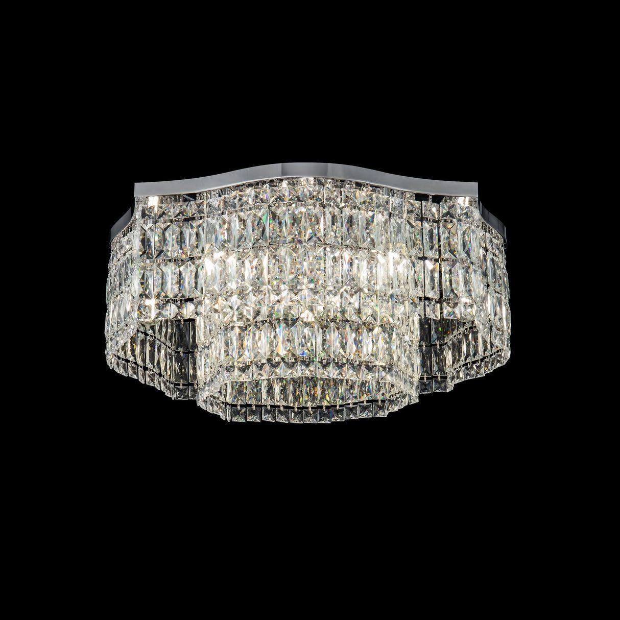 Sleek Dune Collection Chrome Pendant Light