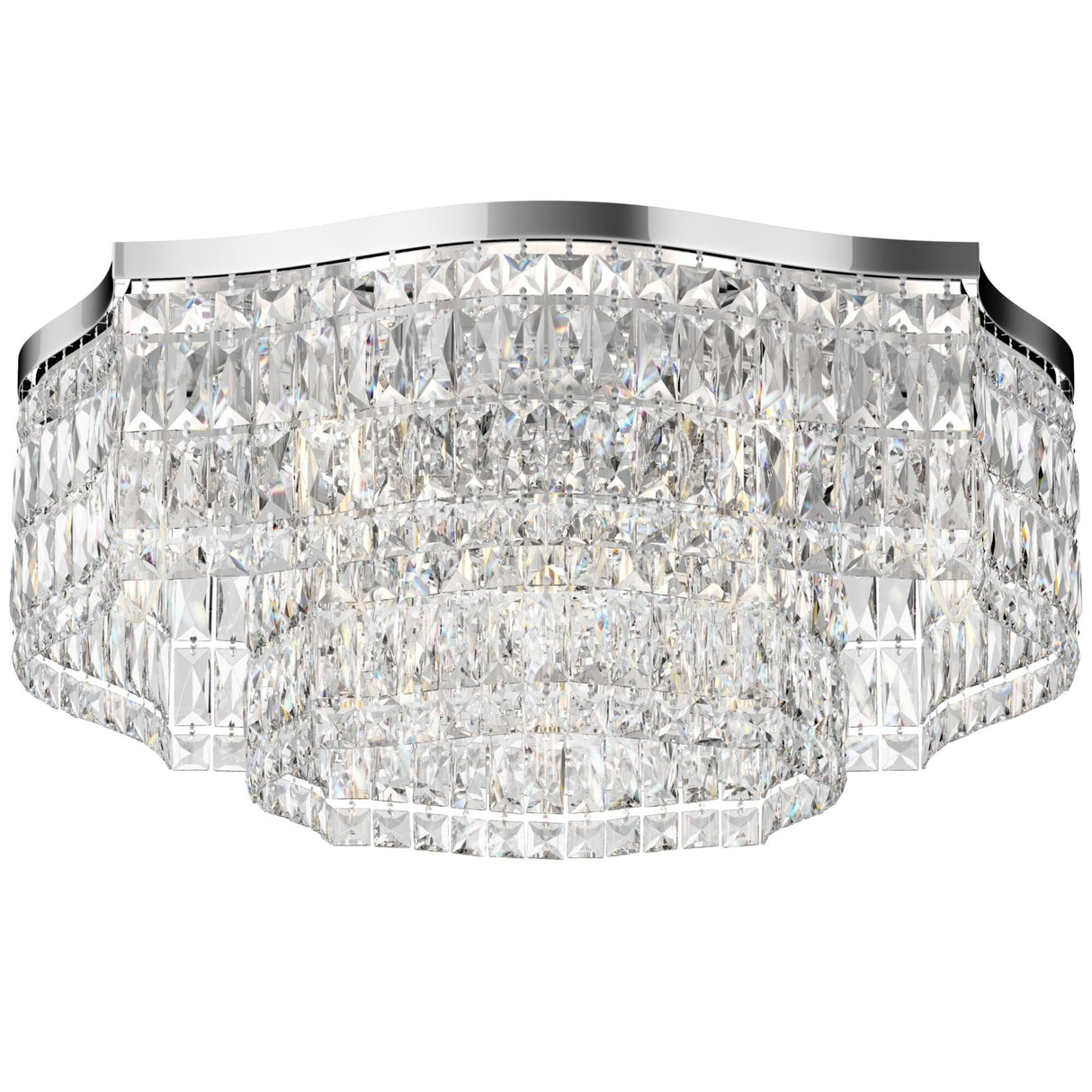 Sleek Dune Collection Chrome Pendant Light