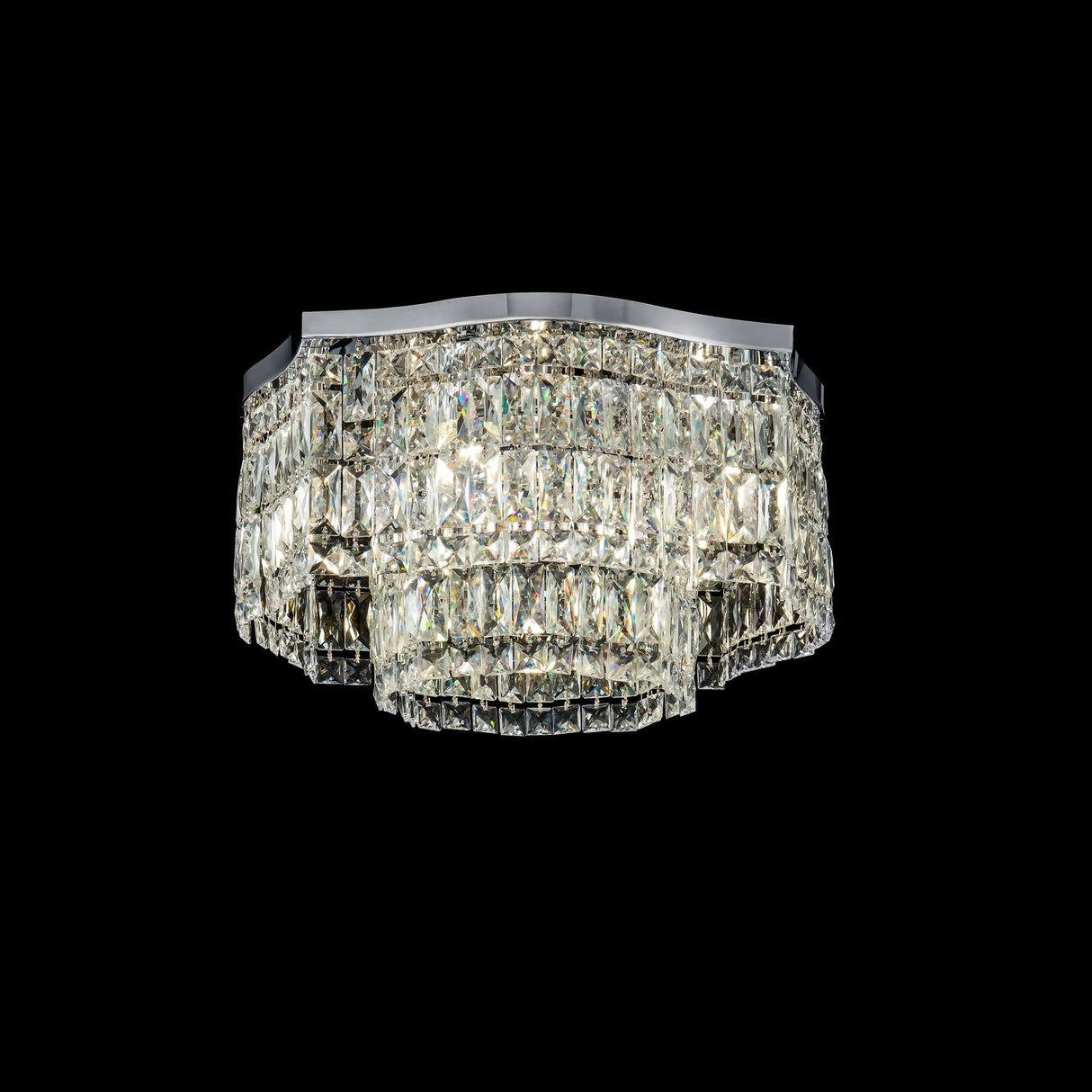 Contemporary Chrome Dune Pendant Light