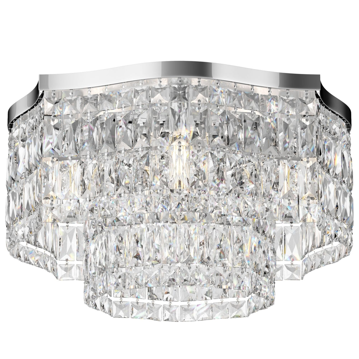 Contemporary Chrome Dune Pendant Light