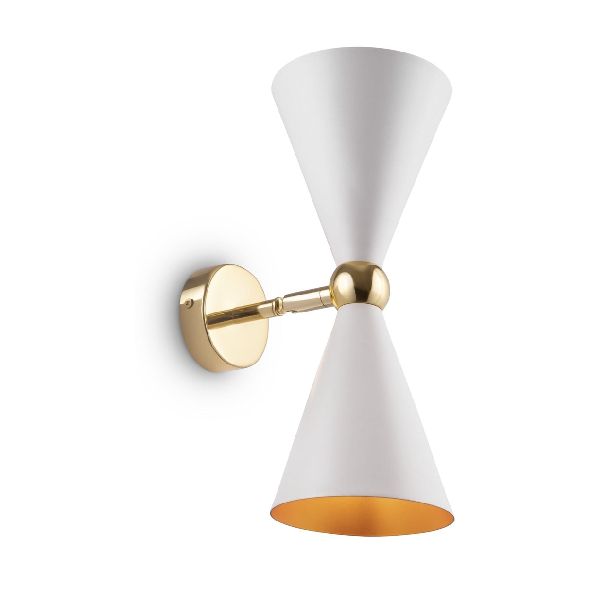 Contemporary White and Gold Wall Sconce - New Series 108