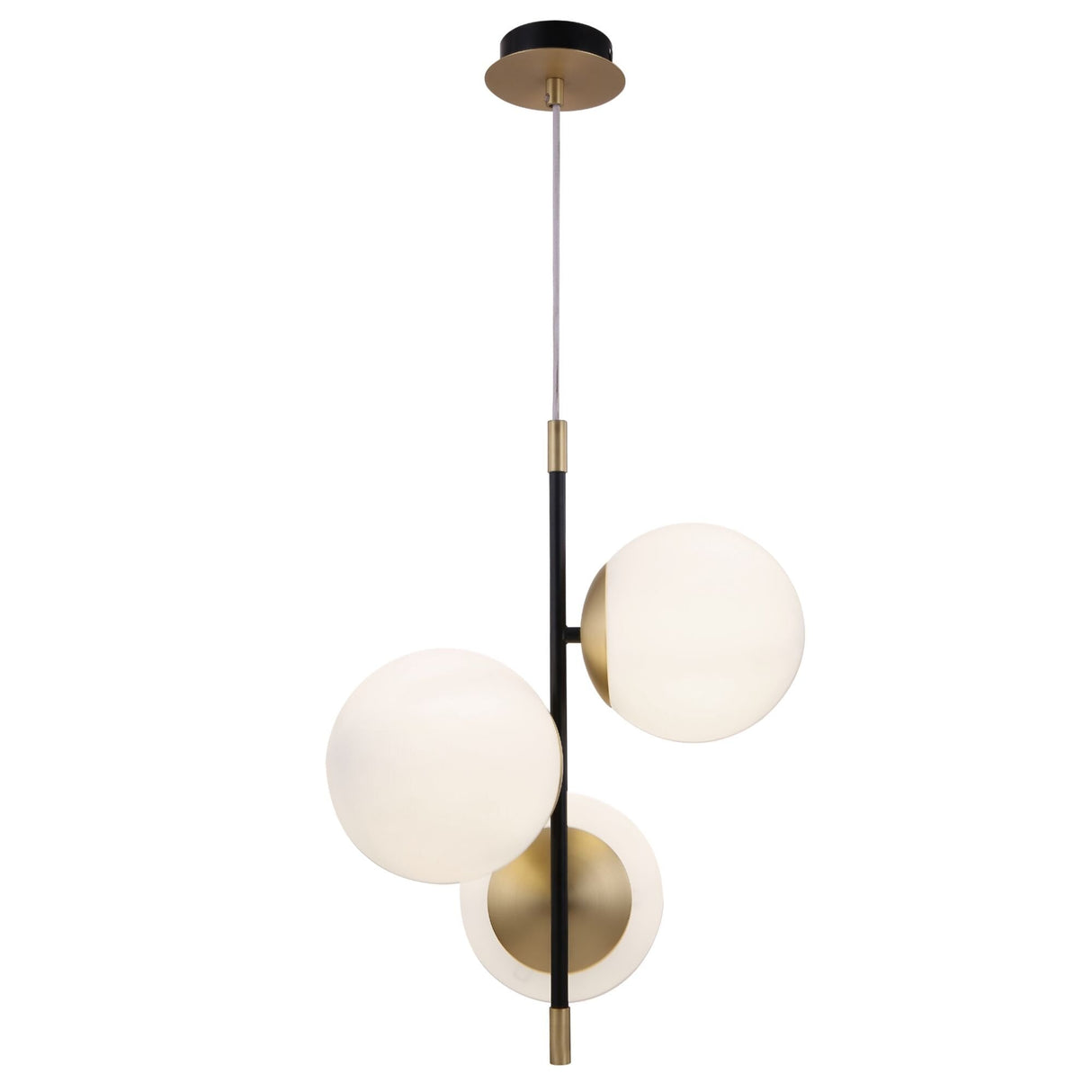 Vintage Modernity Matte Gold Hanging Pendant Light