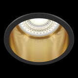 Elegant Reif Black and Gold Downlight with GU10 Bulb Compatibility