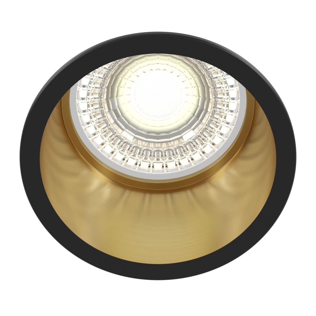 Elegant Reif Black and Gold Downlight with GU10 Bulb Compatibility