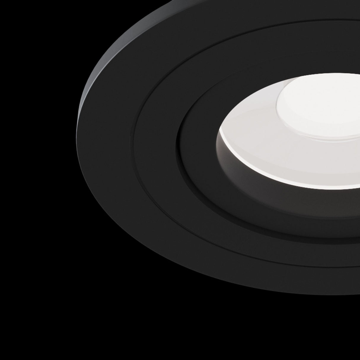 Sleek Black Atom Series Downlight