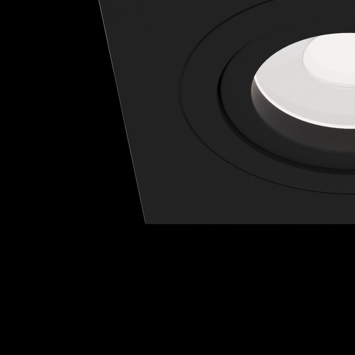 Sleek Black Atom Series Recessed Downlight