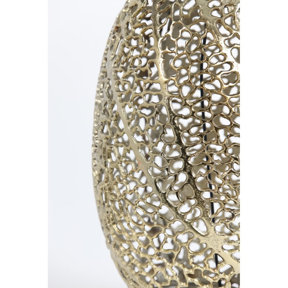 Golden Sinula Round Metal Lamp Base - 32x55cm