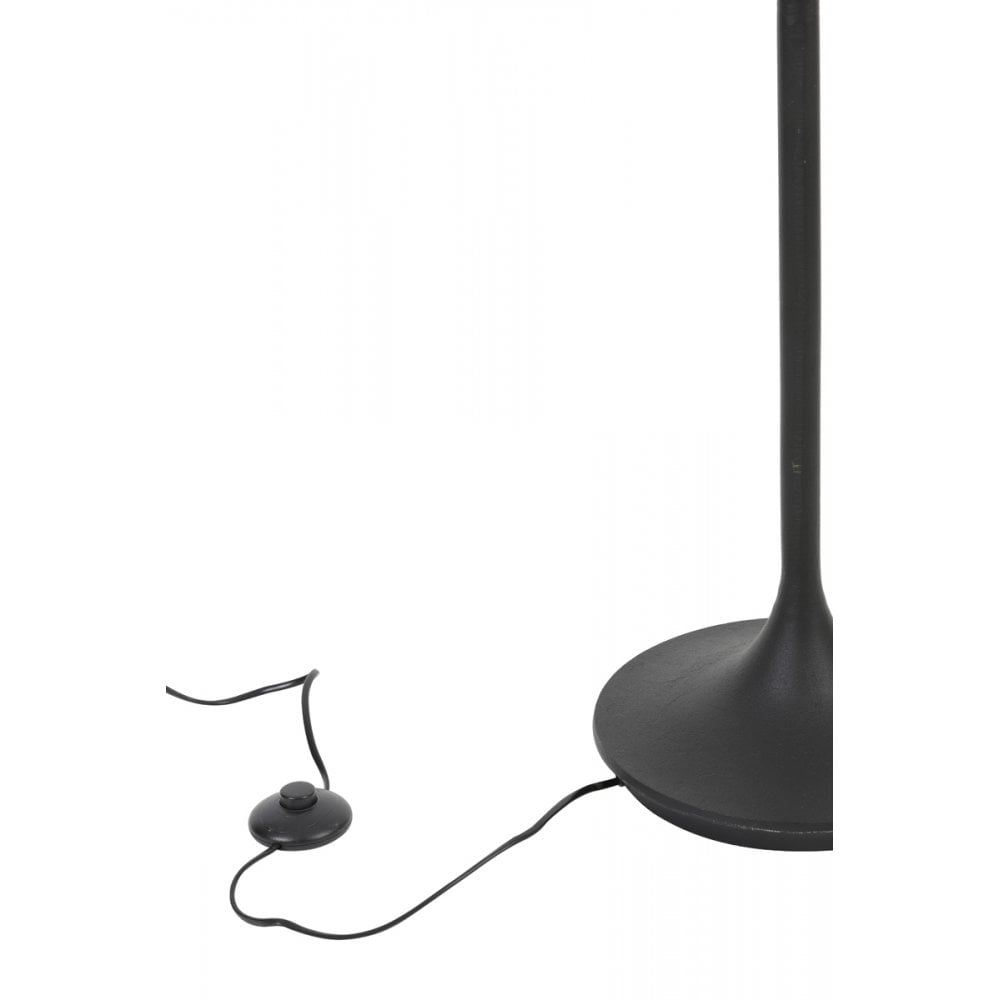 Elegant Matt Black Olando Floor Lamp, 139cm