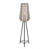 Elegant Nickel Round Floor Lamp - 37x147cm