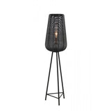 Sleek Black Metal Floor Lamp - 37x147cm