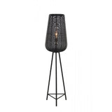 Sleek Black Metal Floor Lamp - 37x147cm
