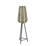 Elegant Gold and Matt Black Round Metal Floor Lamp 37x135cm