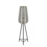 Elegant Nickel Round Floor Lamp - 37 x 135 cm