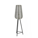 Elegant Nickel Round Floor Lamp - 37 x 135 cm