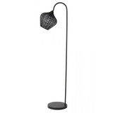Sleek Alvaro Black Metal Floor Lamp 160cm