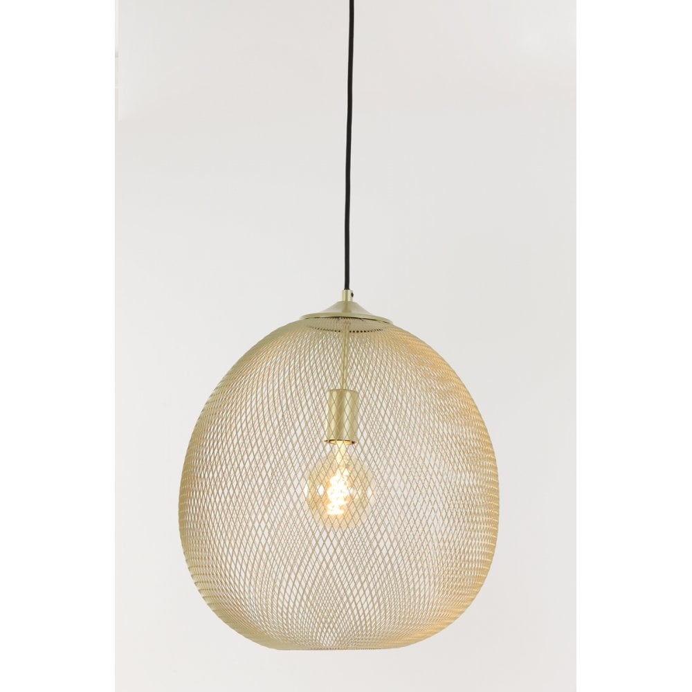 Radiant Gold Moroccan Pendant Lamp – 40x45cm