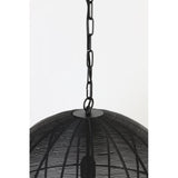 Sleek Round Matt Black Metal Pendant Lamp 50x54cm