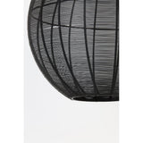 Sleek Round Matt Black Metal Pendant Lamp 50x54cm