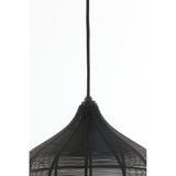 Alvaro Matte Black Round Metal Pendant Lamp