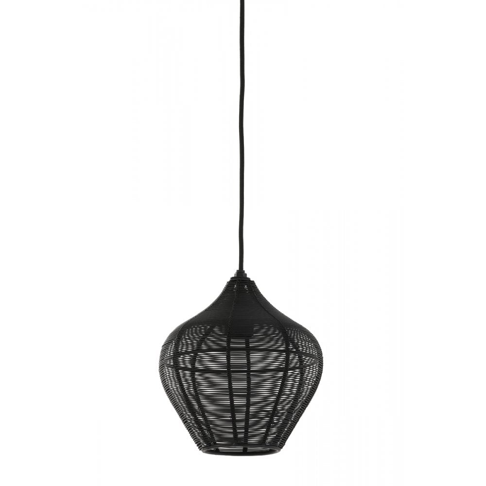 Elegant Alvaro Black Metal Pendant Lamp 22cm