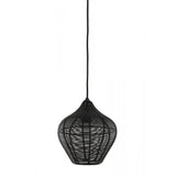 Elegant Alvaro Black Metal Pendant Lamp 22cm