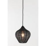 Elegant Alvaro Black Metal Pendant Lamp 22cm