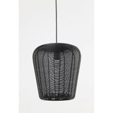 Matte Black Contemporary Metal Pendant Lamp 31x37cm