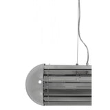 Modern Grayson Chrome & Smoked Glass 6-Light Pendant Lamp 20x80cm